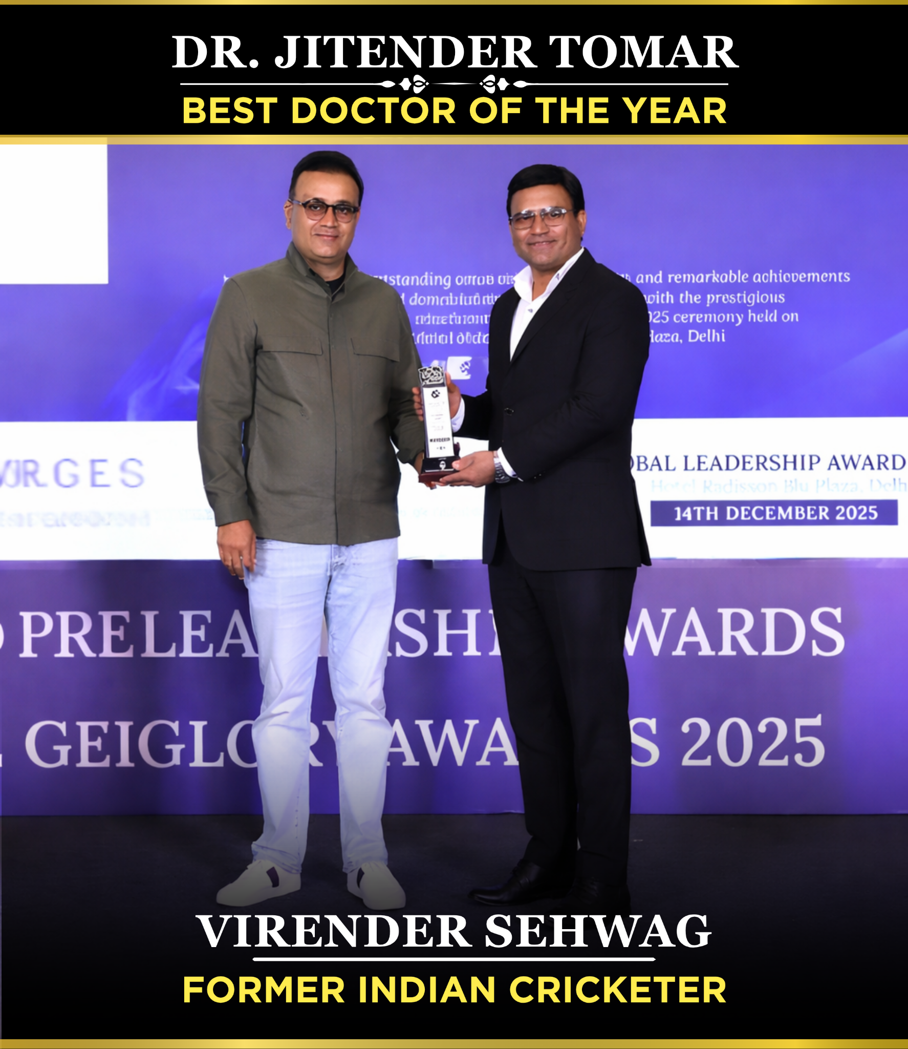 Dr. Jitender Tomar award