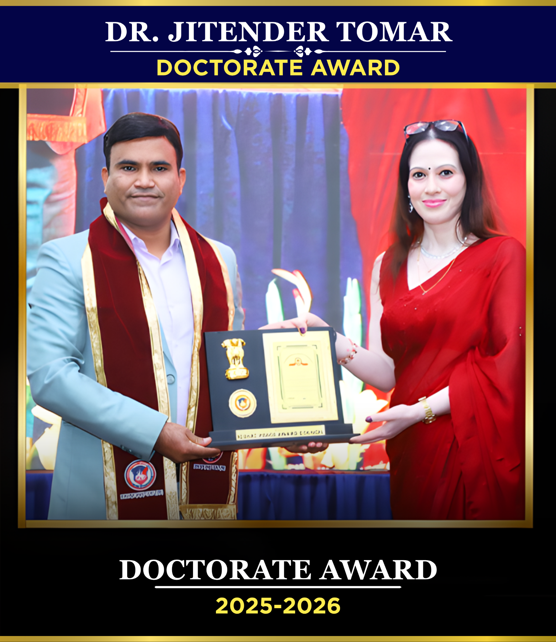 Dr. Jitender Tomar award