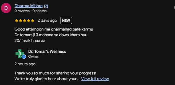 Google review screenshot
